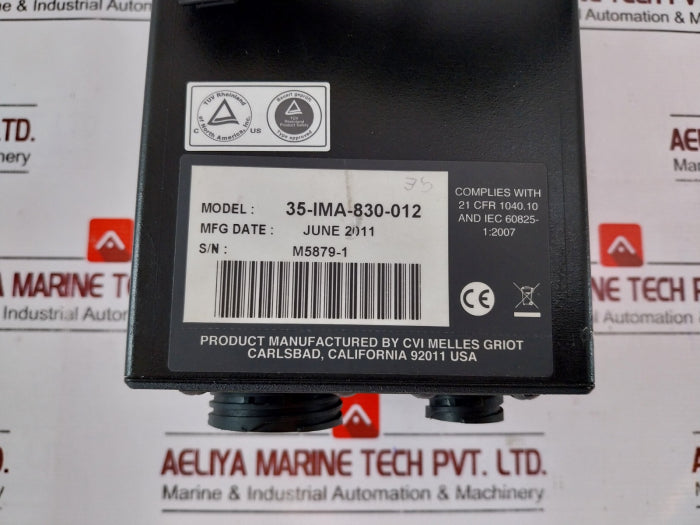 Cvi Melles Griot 35-ima-830-012 Air Cooled Ion Laser