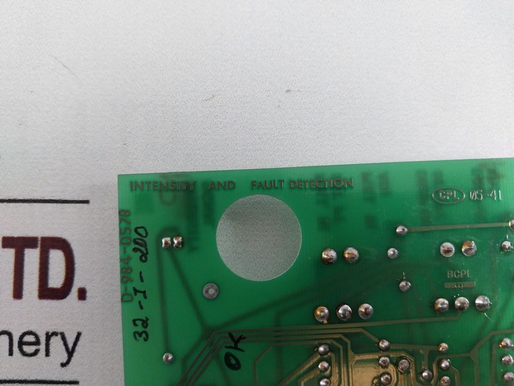 Alstom D-984-0578 Intensity And Fault Detection Board Cpl 05-41