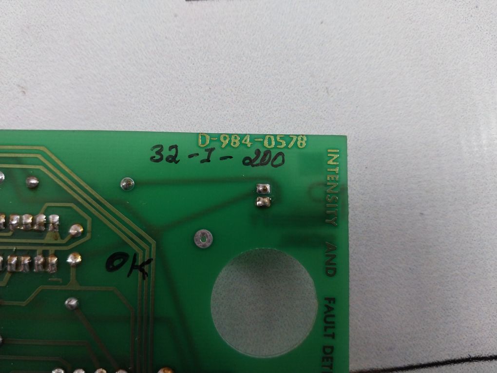 Alstom D-984-0578 Intensity And Fault Detection Board Cpl 05-41