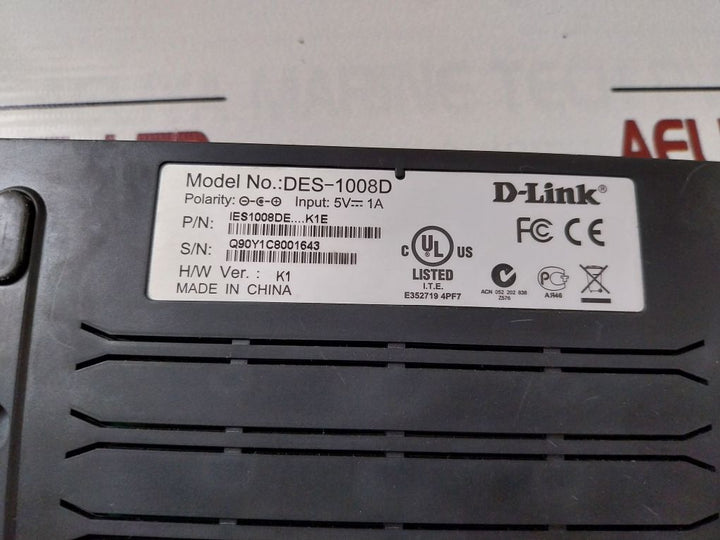 D-link Des-1008D Gigabit Desktop Switch With Switching Adapter Fps005Eua-050100