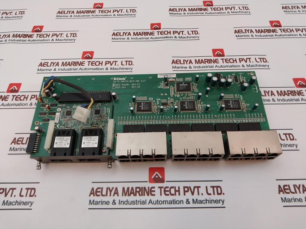 D-link Des-1024R+ Rev-e2 24 Fe Switch With One Slot