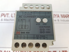 Dae Joo Dt-1A-a8Ab Ac Current Transducer Dc 4-20Ma Ac 115/230V