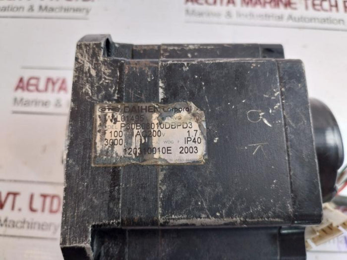 Daihen P30B08010Dbpd3 Robot Ac Servo Motor 100W Ac200V 1.7A Ip40