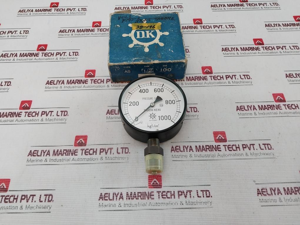 Daiichi Keiki 0-1000 Kgf/Cm2 Pressure Gauge As