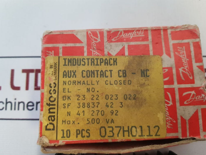 Lot Of 5X Danfoss Cb-nc Auxiliary Contact Block 10A 500Vac A600