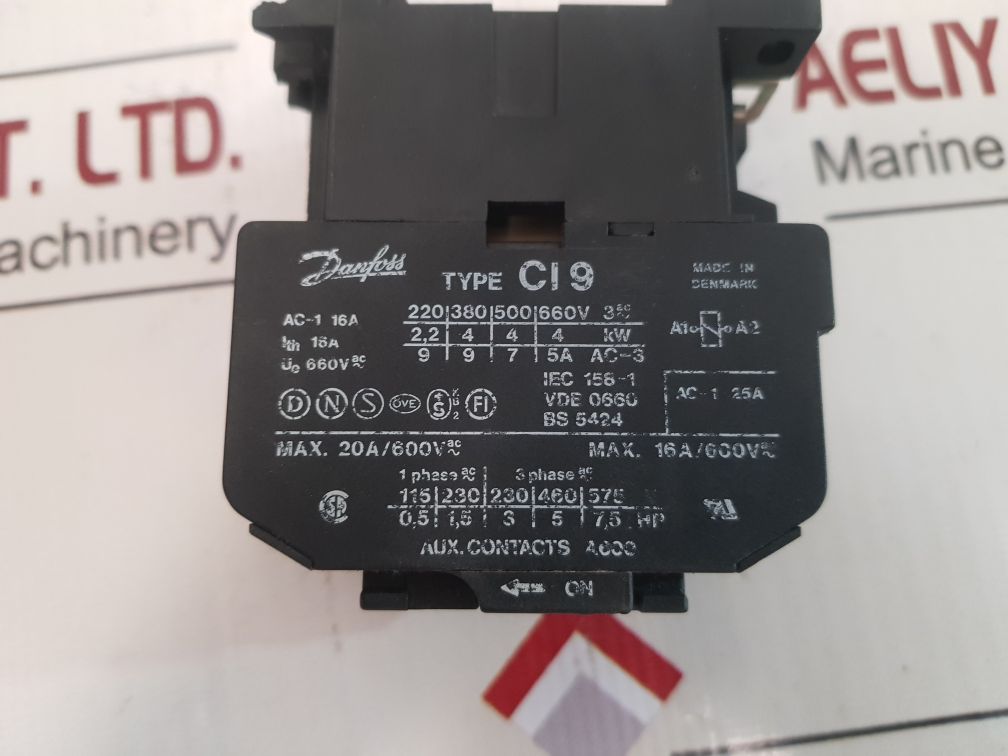 Danfoss CI 9 Contactor 9A/4 KW 50-60HZ