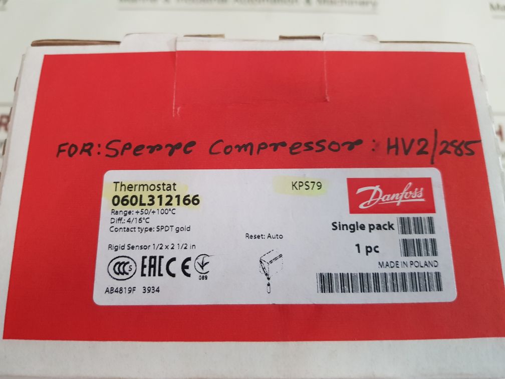 Danfoss Kps 79 Temperature Switch 060L3121 Ip 67