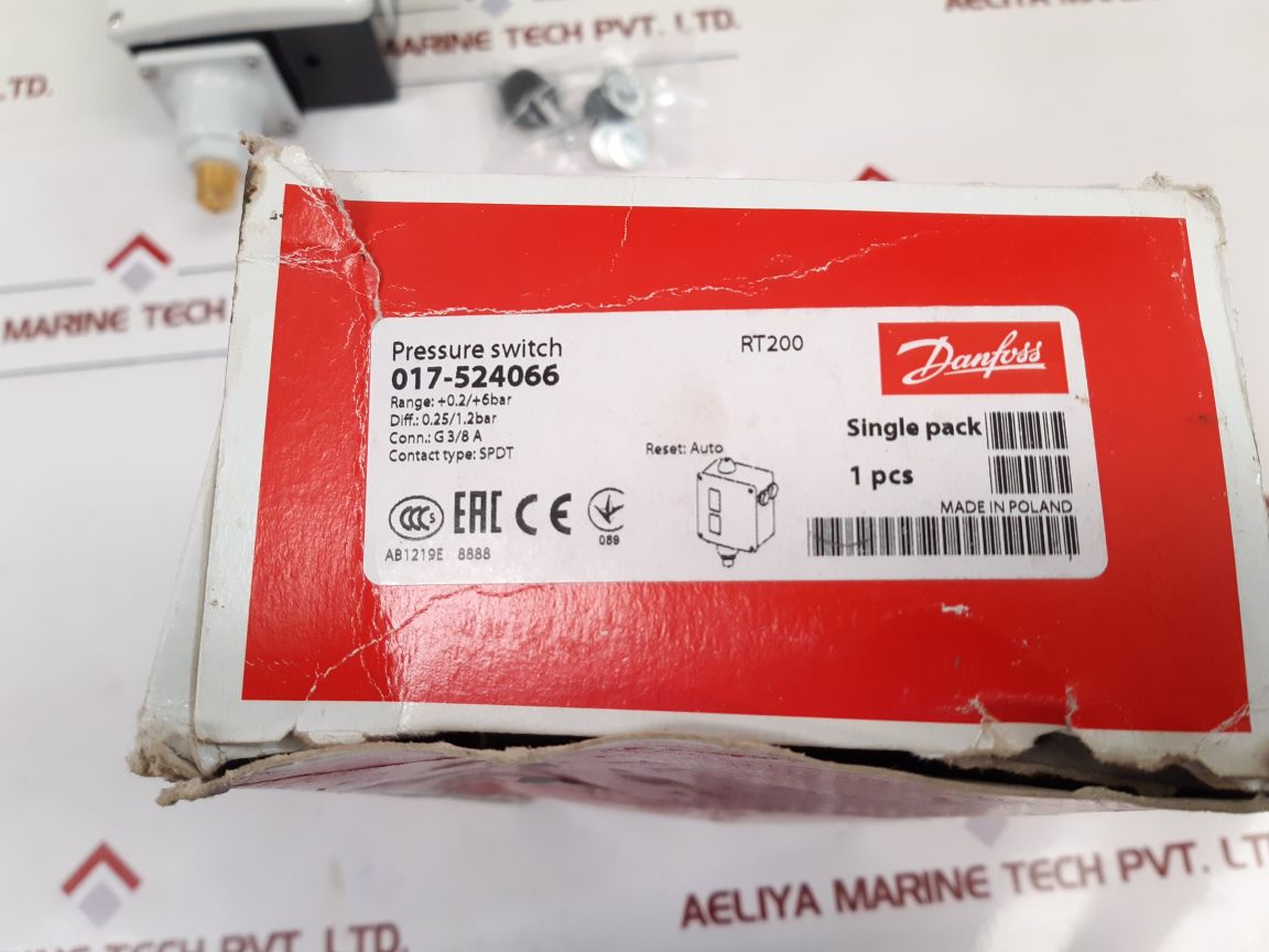 Danfoss Rt200 Pressure Switch 017-524066 - Aeliya Marine Tech