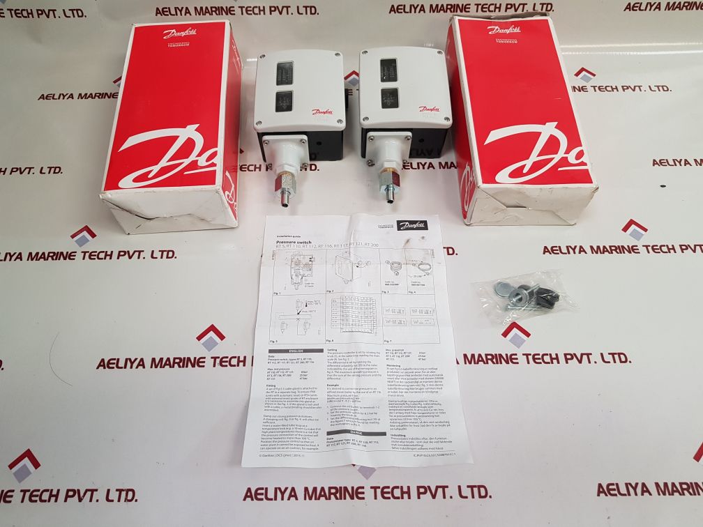 Danfoss Rt5 Pressure Switch 017-525566 400V 10A 60-240Psig 400-1700 Kpa