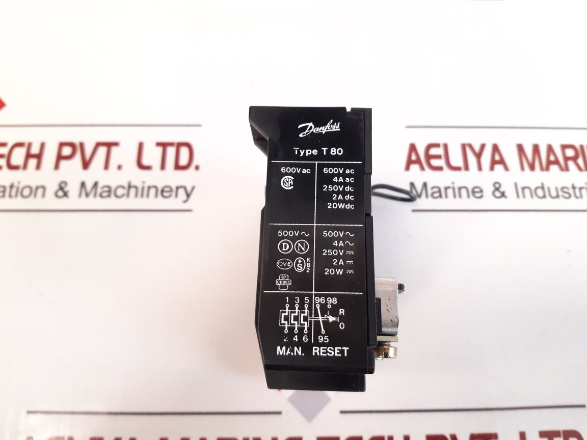 Danfoss T80 Thermal Overload Relay 500-600V Ac