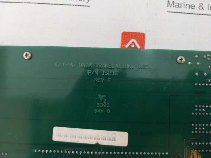 Data Translation 05206 Printed Circuit Board Card 05211 Dt2821 Rev F 94v-0 07092
