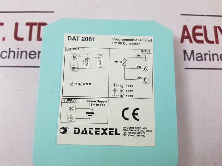 Datexel Dat 2061 Programmable Isolated Converter Pt100