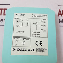 Datexel Dat 2061 Programmable Isolated Converter Pt100