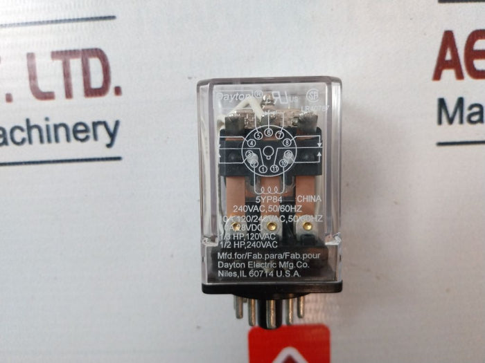 Dayton 5Yp84 General Purpose Relay 240Vac 50/60Hz