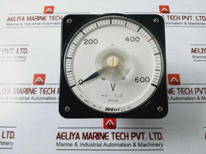 Deesys W11-va Panel Board Meter Wide Angle, 0-600V, 60Hz
