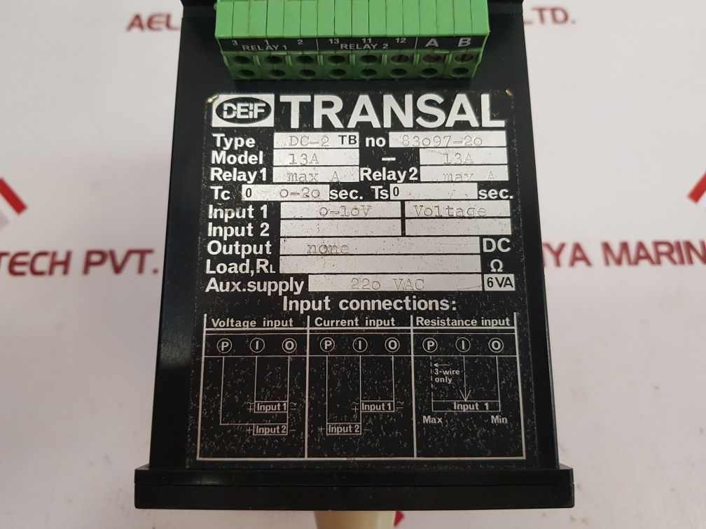 Deif Dc-2 Tb Protection Relays And Controllers 13A - 13A