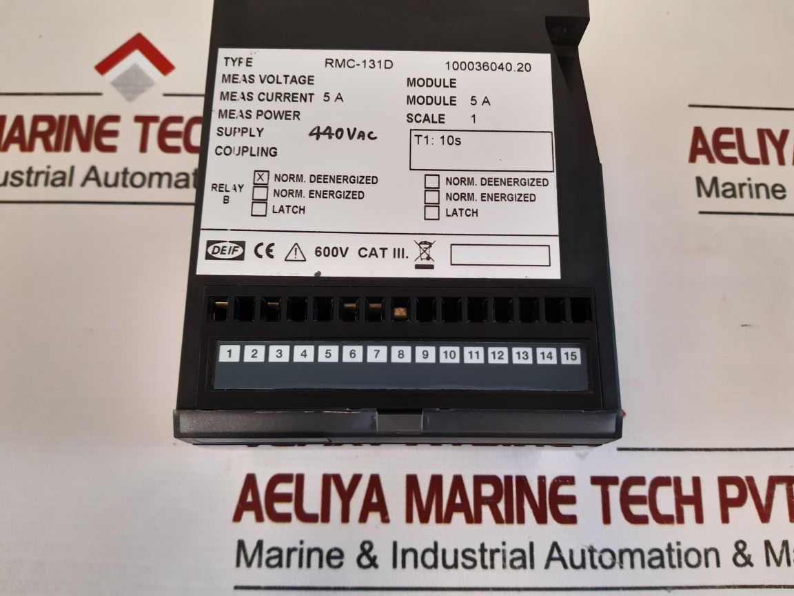 Deif Rmc-131D Differential Current Relay 440Vac 100036040.20