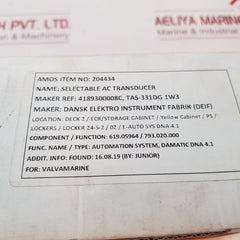 Deif tas-331dg selectable ac transducer 400022669.10