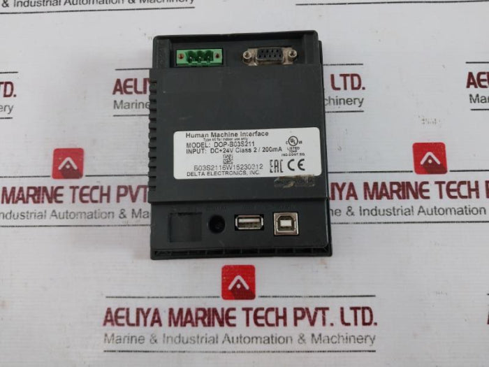 Delta Dop-b03S211 Hmi Touch Screen Panel Dc+24V Class 2/200Ma