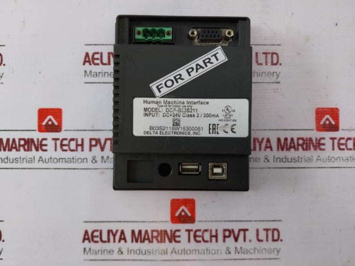 Delta Dop-b03S211 Human Machine Interface 24V Dc, Class 2/200Ma