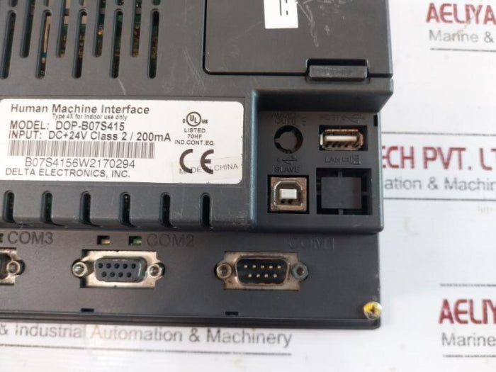 Delta Dop-b07S415 Hmi Touch Screen Panel Dc +24V Class 2/200 Ma
