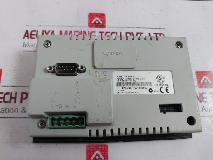 Delta Tp04G-as2 Human Machine Interface Text Panel 24Vdc 3.5W (No Battery)