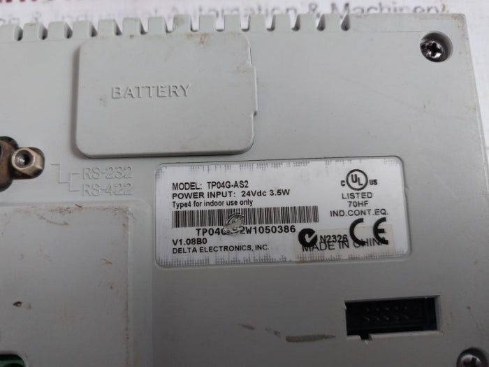 Delta Tp04G-as2 Operator Interface Lcd Display Module Type 4 V1.08B0 (No Battery)