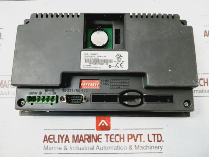 Delta Tp05G-bt2 Human Machine Interface Text Panel 24Vdc 1.8W V1.00A0