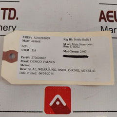 Lot Of 4X Demco AS-568-43 O-Ring
