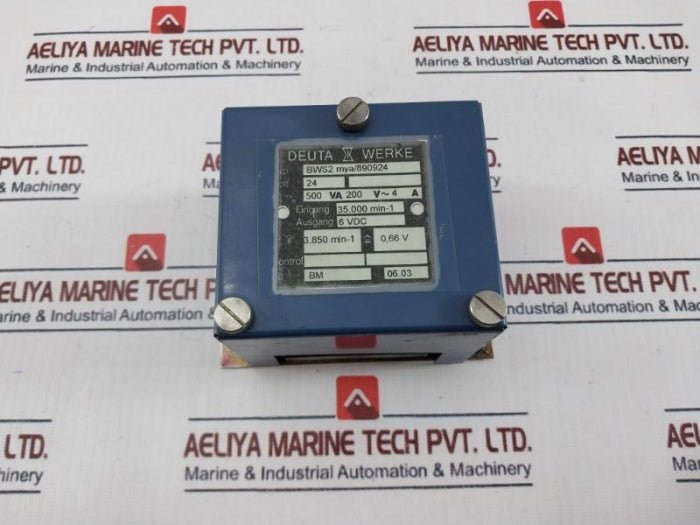 Deuta Werke Bws2Mya/890924 Control Module 24V 500Va 200V-4A
