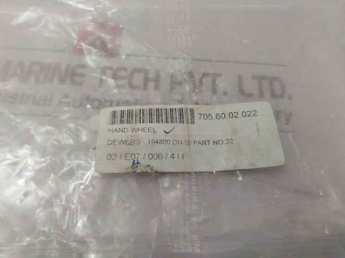 Dewers 194800 Hand Wheel 22