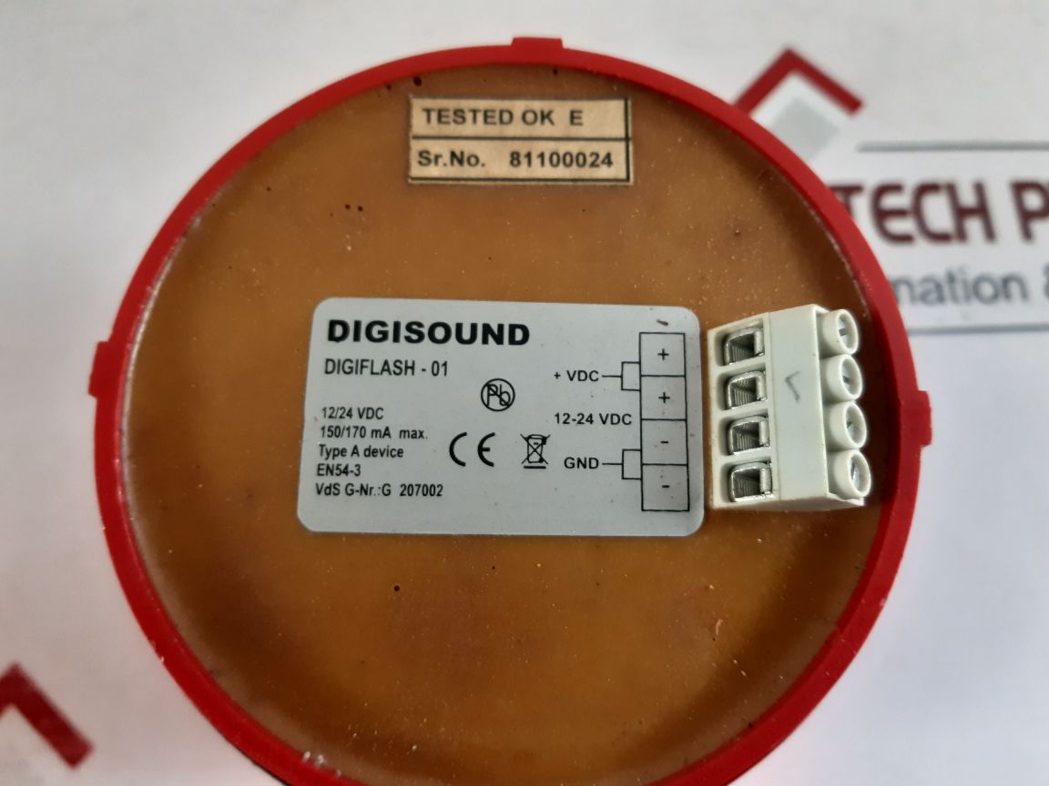 Digisound B/Se 128 Digiflash-01 Red Horn En54-3 Sounder Beacon