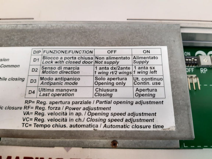 Ditec A201019102261 Control Board
