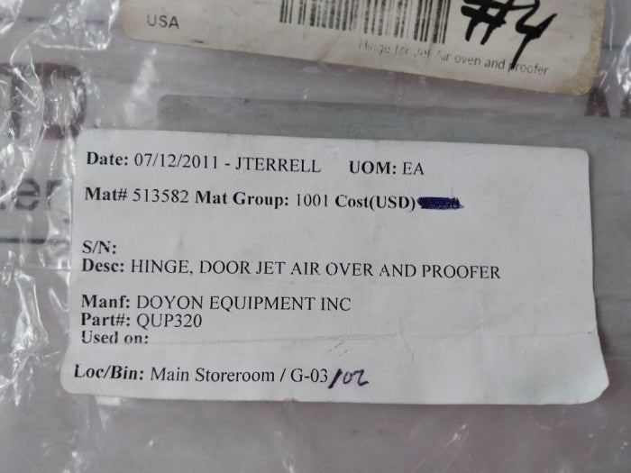Doyon Qup320 Hing For Door Set