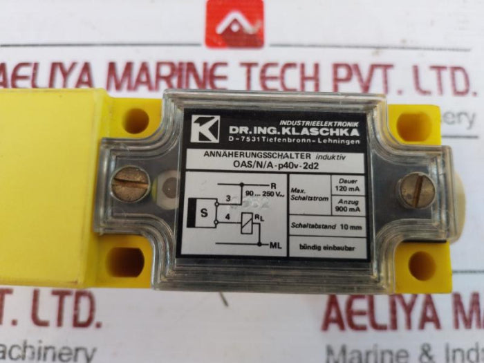 Dr.Ing.Klaschka Oas/N/A-p40V-2D2 Proximity Switch Inductive 90…250V