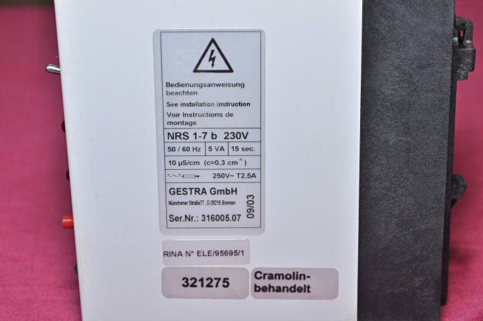 GESTRA NRS 1-7 LEVEL SWITCH 321275