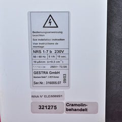 GESTRA NRS 1-7 LEVEL SWITCH 321275