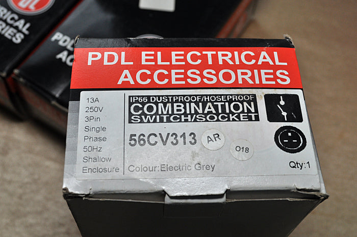 Pdl 56Cv313 Single Pole Combination Switch Socket 250 V 50Hz Ip66