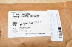Itt Aerospace Controls 106P4S21 Pressure Switch 707365