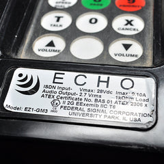 Federal signal corporation echo intercom ez1 gm3