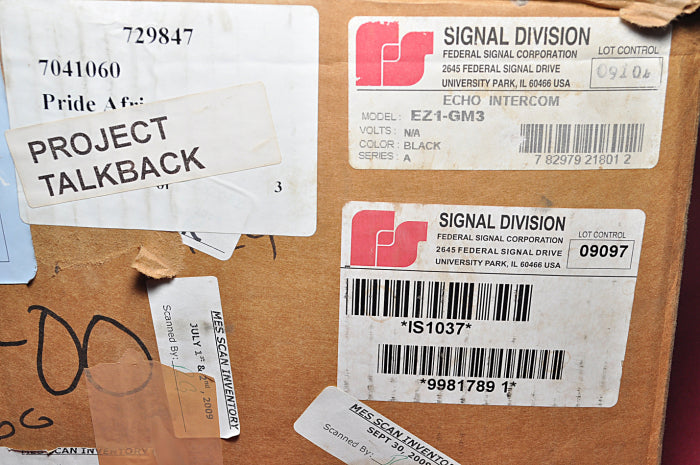 Federal signal corporation echo intercom ez1 gm3