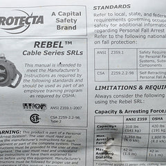 Rebel 3590670 self-retracting lifeline