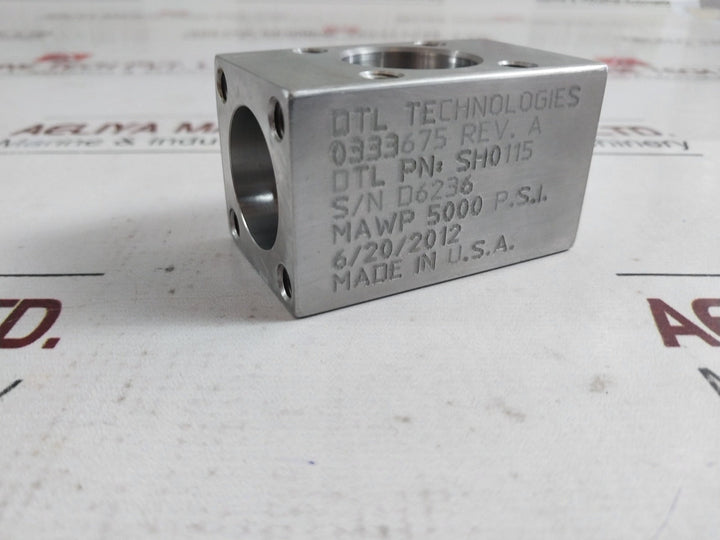 Dtl Technologies Sh0115 Valve 0333675 Rev. A