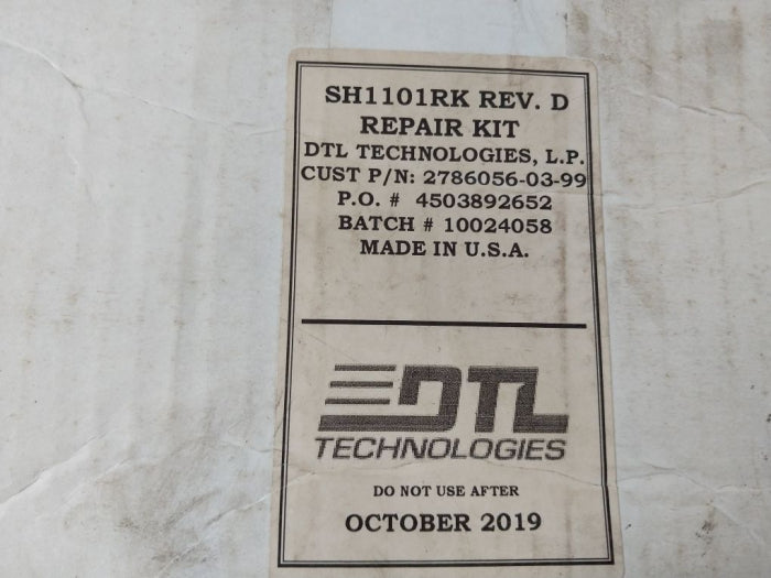 Dtl Technologies Sh1101Rk Shuttle Valve Repair Kit