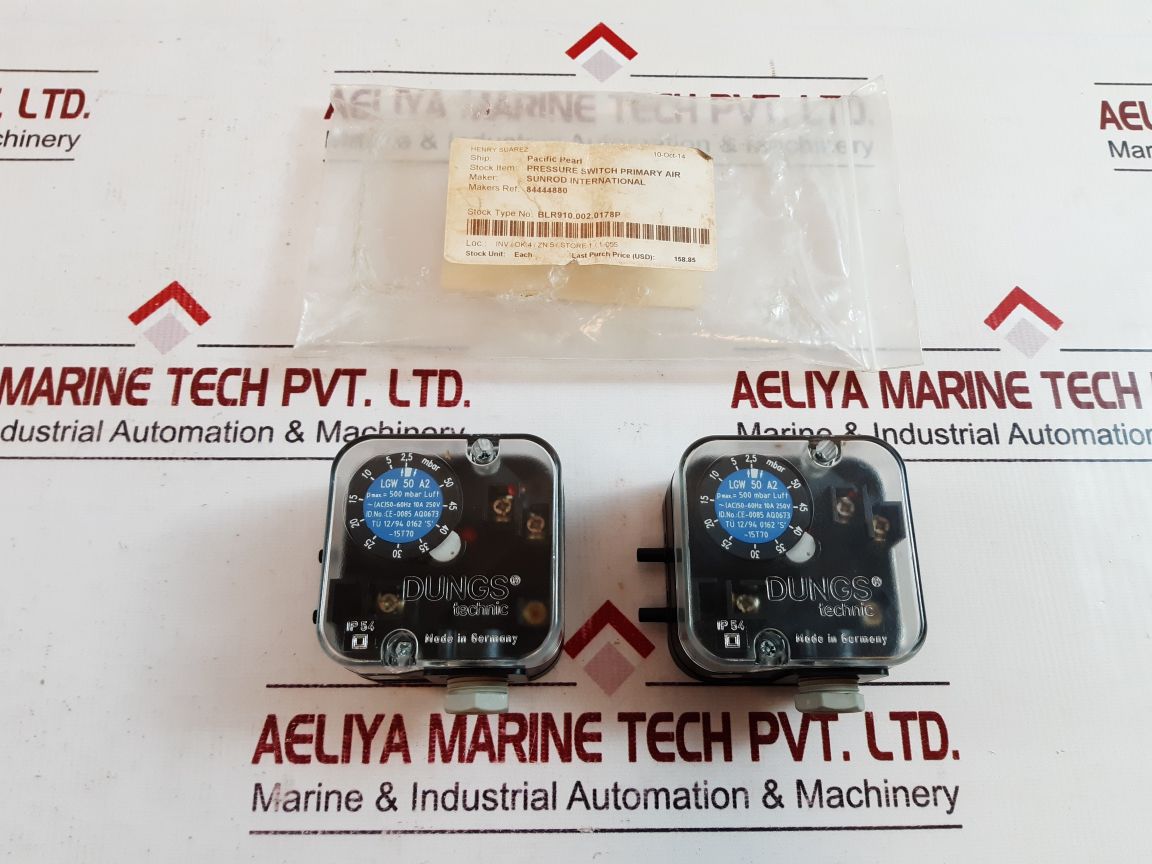 Dungs lgw 50 a2 pressure switch 50-60hz 10a 250v