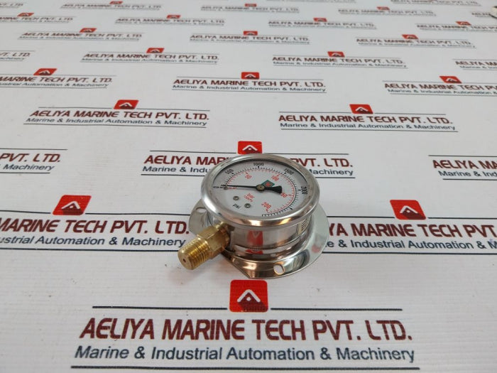 Duro United 25-400Fg02L Pressure Gauge 0-3000Psi