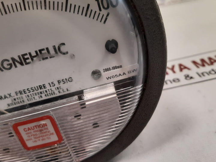 Dwyer Magnehelic Bulletin A-27 Differential Pressure Gauge