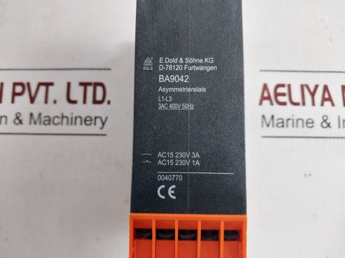 E.Dold & Sohne Ba9042 Unbalance Relay 3Ac 400V 50Hz