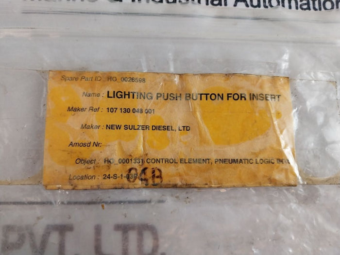 EAO 03-121-013 Lighting Push Button For Insert Module 60V/1.2W