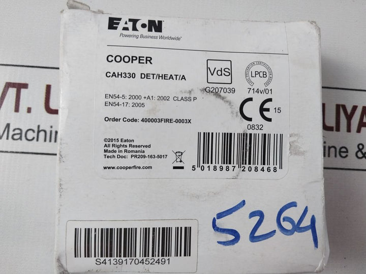 Lot Of 3X Eaton Cah330 Det/Heat/A Heat Detector 24V Dc